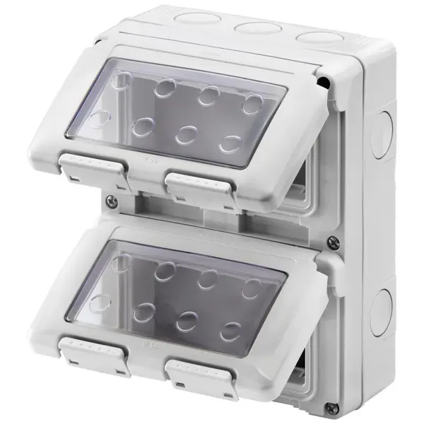 Doza aplicata IP55 verticala 8(2X4) module Gewiss System GW27051