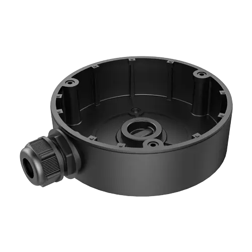 Doză conexiuni pentru cameră dome, aliaj aluminiu, neagră, Hikvision DS-1280ZJ-DM8