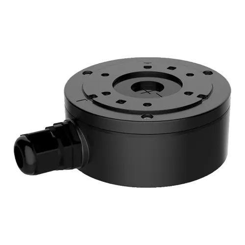 Doză conexiuni pentru camere Bullet și Dome, aliaj aluminiu, culoare neagră, Hikvision DS-1280ZJ-XS