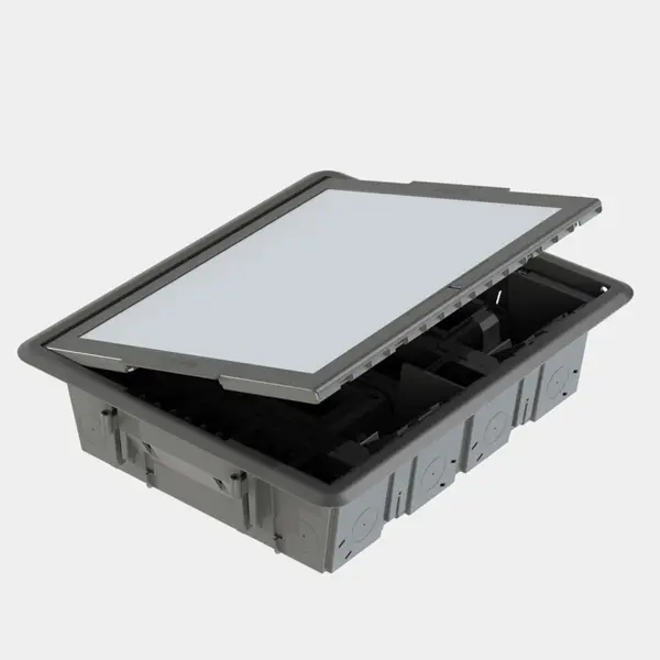 Doza de pardoseala 32 module cu capac de inox Gewiss System GW24617