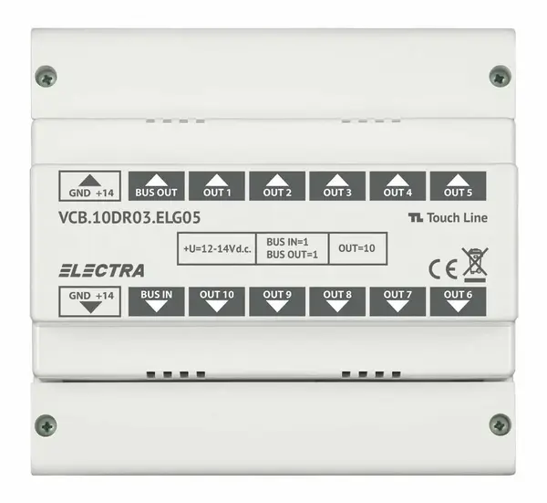 Doza derivatie video 10 Familii, conexiune RJ45, Electra, VCB.10DR03.ELG05