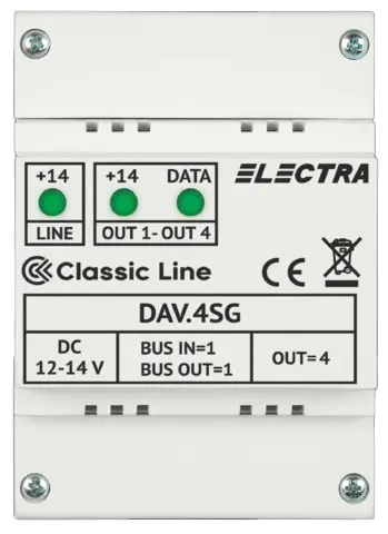 Doza derivatie video DAV.4SG Classic 4 iesiri - ELECTRA DAV.4SG