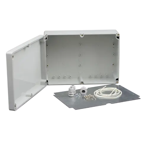 Doză exterior IP65 cu contraplaca metalică galvanizată pentru echipamente CCTV și control acces