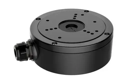 Doza jonctiune metalica Hikvision DS-1280ZJ-S, aluminiu, compatibila camere dome (Negru)