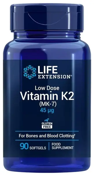 Doză mică Vitamina K2, 45 µg, 90 capsule moi, Life Extension