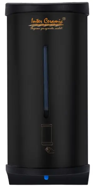 Dozator de săpun lichid cu senzor Inter Ceramic - 800 ml, negru mat