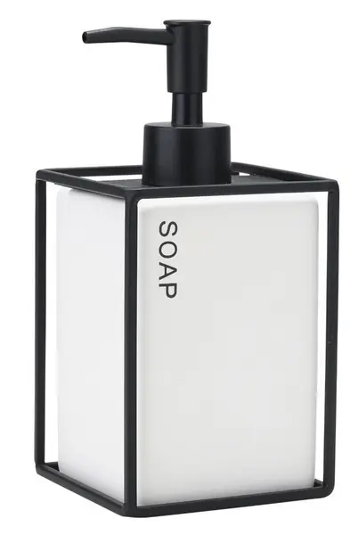 Dozator de săpun lichid Estia - Cage, 450 ml, alb