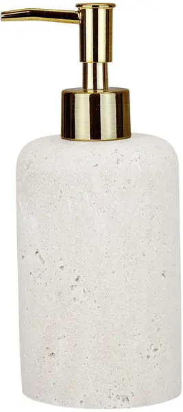Dozator de săpun lichid Estia - Travertine, 350 ml, ecru