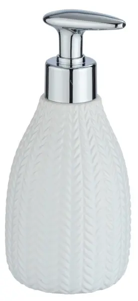 Dozator de săpun lichid Wenko - Barinas, 7,8 x 18,3 x 8,8 cm, ceramică, alb