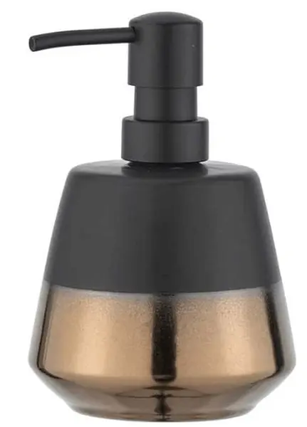 Dozator de săpun lichid Wenko - Brandol, 450 ml, 9,8 x 14,1 x 9,8 cm, negru mat