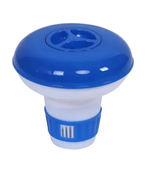 Dozator pentru tablete clor, polipropilena, 20 g, alb albastru