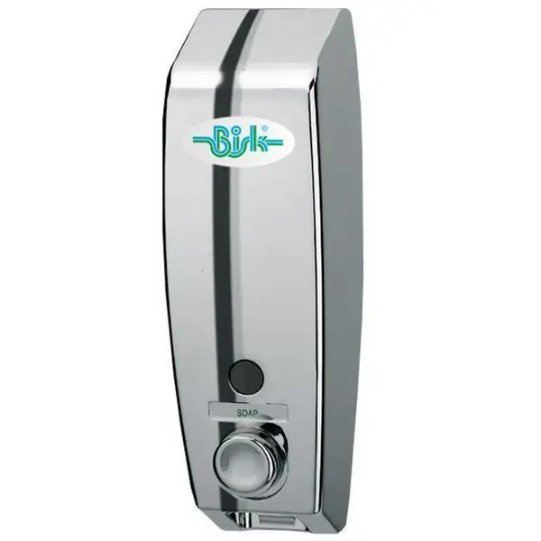 Dozator sapun lichid Bisk, 400 ml, crom lucios, ABS rezistent, montaj pe perete