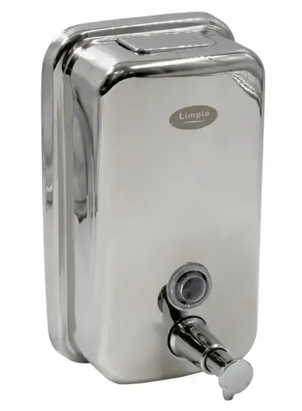 Dozator sapun Limpio SD80, inox lucios, 800 ml, prevazut cu vizor nivel si inchidere cu cheie