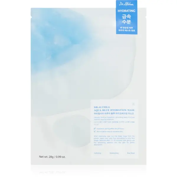 Dr. Althea Aqua Blue Hydration Mask mască textilă hidratantă cu efect calmant 28 g
