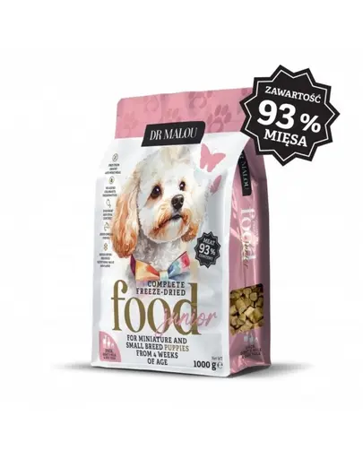 DR MALOU Puppies Hrană liofilizată rață cu lapte de capră și gălbenuș 2x1 kg