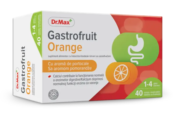 Dr. Max Gastrofruit Orange, 40 comprimate masticabile
