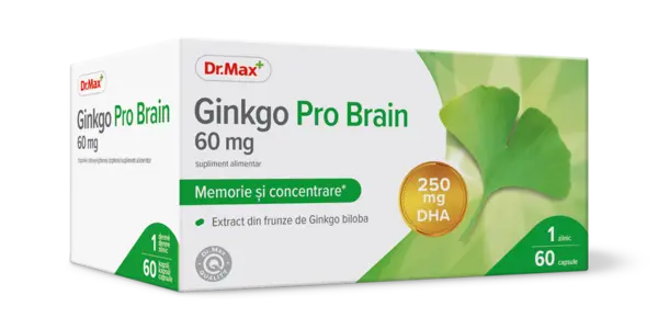 Dr. Max Ginkgo Pro Brain, 60 capsule moi