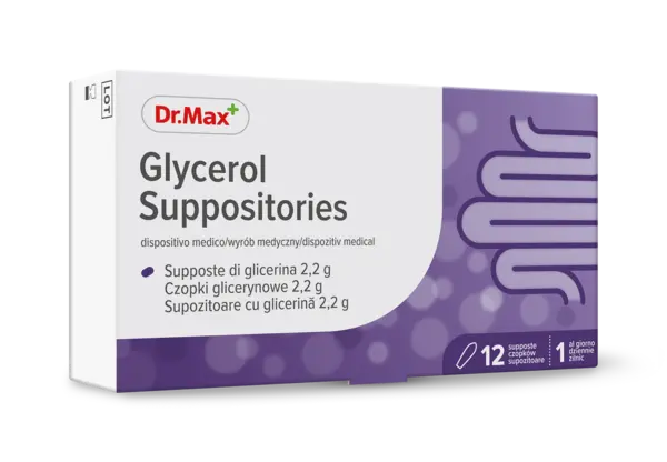 Dr. Max Glycerol Suppositories 2,2g, 12 bucati