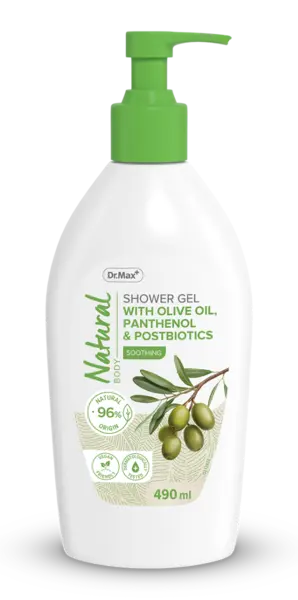 Dr. Max Natural Gel de dus cu ulei de masline, 490ml