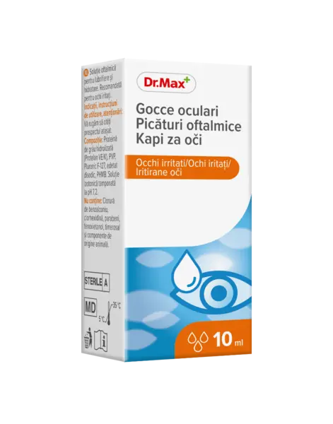 Dr. Max Picaturi oftalmice pentru ochi iritati, 10ml
