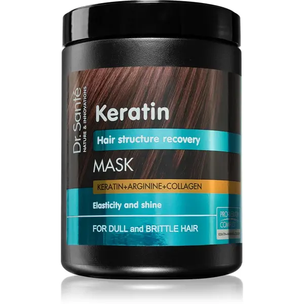 Dr. Santé Keratin masca hranitoare si regeneratoare pentru parul fragil , lipsit de stralucire 1000 ml