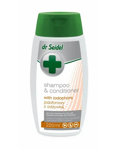 DR SEIDEL șampon jodofor câini antibacterian și antifungic 220 ml