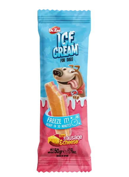 Dr Zoo, inghetata pentru caini, Carnati si Branza, 50 g