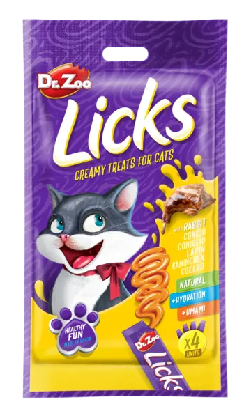 Dr Zoo Licks, recompense pisici, Iepure, 4x15 g