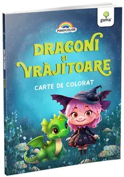 Dragoni si vrajitoare. Carte de colorat/***