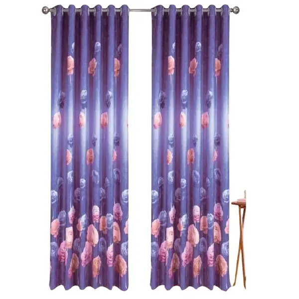 Draperie FLORA Albastru, Perpetuum | 140 x 245 cm