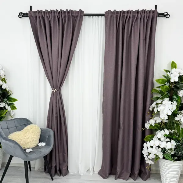 Draperie HoReCa TEXTURATA tip IN, 140cm latime x 260cm inaltime, cu TIV LAT, Violet