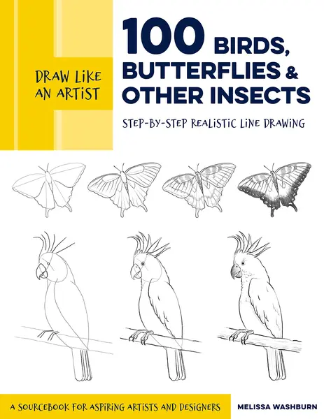Draw Like an Artist: 100 Birds, Butterflies, and Other Insects | Melissa Washburn