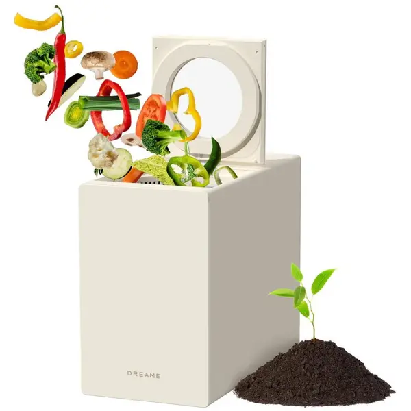 Dreame Eliminator deseuri alimentare Dreame SF25 Food Waste Disposer, Sistem Trion-Triple-Blade, 2.5 L, Autocuratare la temperaturi ridicate, Silentios 27dB, Blocare de siguranta, Control al mirosului, Bej