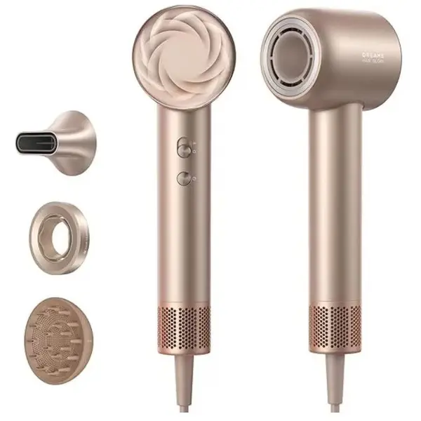 Dreame Uscator de par Dreame Glory AHD18-GD, 1600 W, 3 viteze, 3 trepte temperatura, Concentrator de aer, Difuzor volum, Auriu