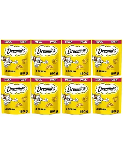 DREAMIES Mega Pack 8x180 g recompense pisici cu branza