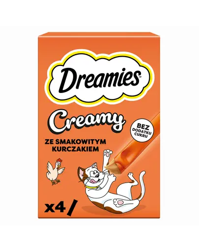 DREAMIES Recompense pentru pisici cu pui delicios 4x10g
