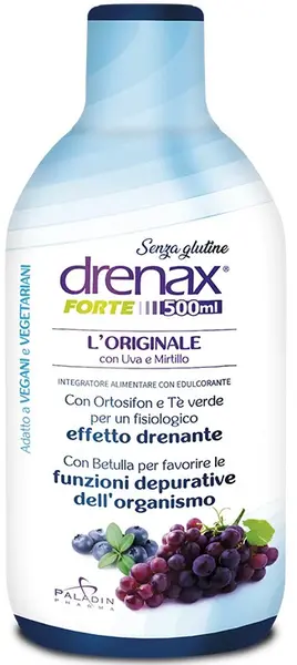 Drenax Forte Mirtillo Uva Împotriva retenției de lichide, 500 ml, Paladin Pharma