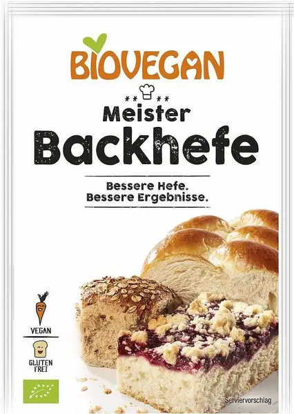 Drojdie vegetală organică, fără gluten, 7 g, BioVegan