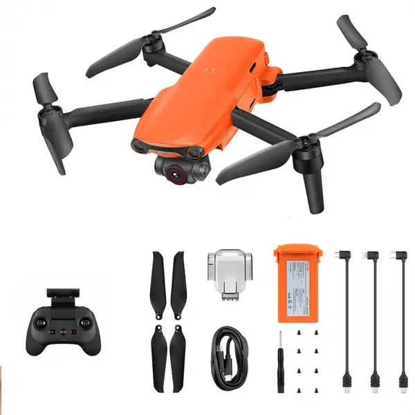 Drona pliabila Autel Evo Nano+ Standard, Portocaliu, 4K, 48MP, 1 2 CMOS, Gimbal pe 3 axe, GPS, 28 min timp zbor, Slot memorie, 2250 mAh