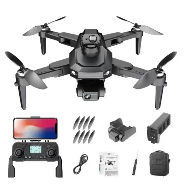 Drona RG106 PRO 8K GPS cu obiectiv pentru evitarea obstacolelor laser 180°, stabilizator pe 3 axe, 5G Wifi, brate pliabile, distanta de control: ~2000 m, autonomie zbor ~ 28 de minute