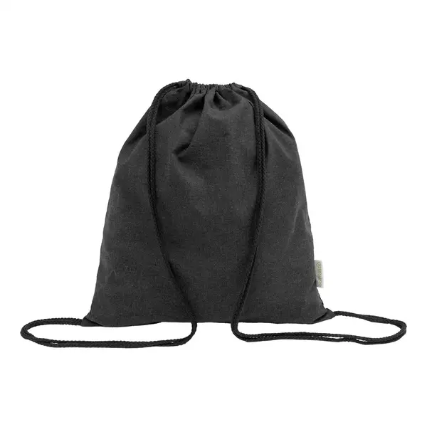 Dropex Rucsac cu șnur, bumbac reciclat. - negru