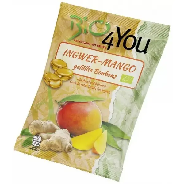 Dropsuri BIO cu Ghimbir si Mango, 75 g