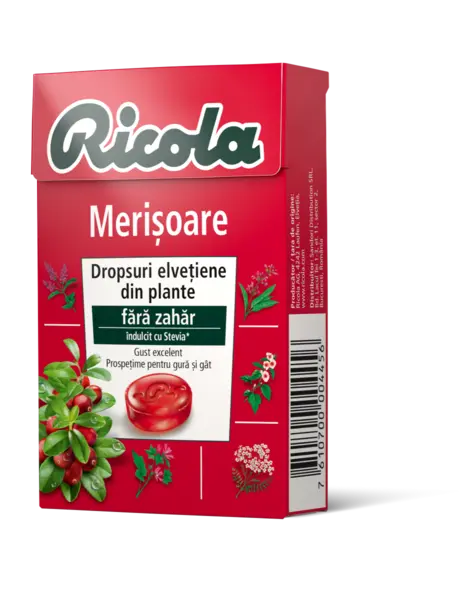 Dropsuri din plante Cranberry, 40g, Ricola