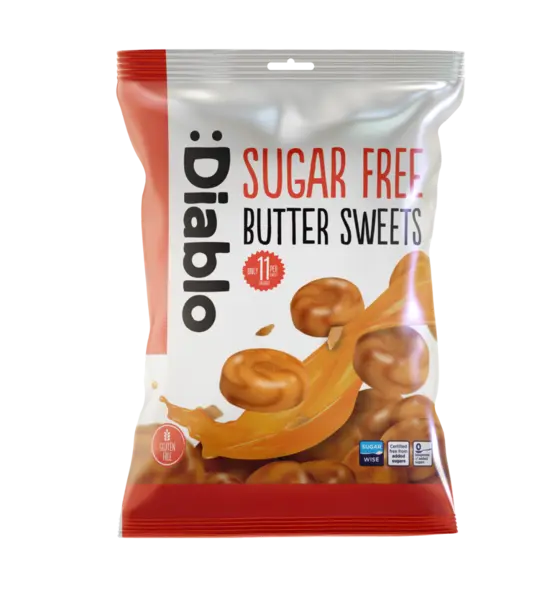 Drosuri fara zahar cu unt, 75g, Diablo