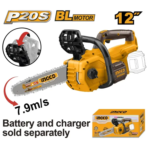 Drujba electrica Motofierastrau 300mm, 20V brushless fara acumulator Ingco CGSLI20128