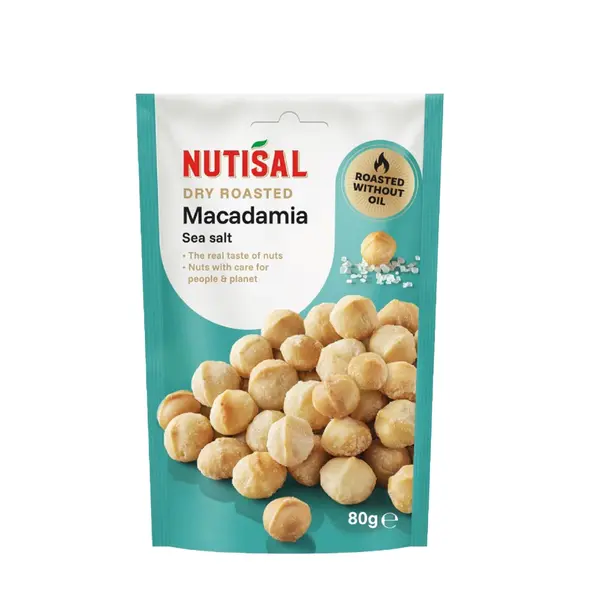 Dry roasted macadamia nuts with sea salt 80 gr