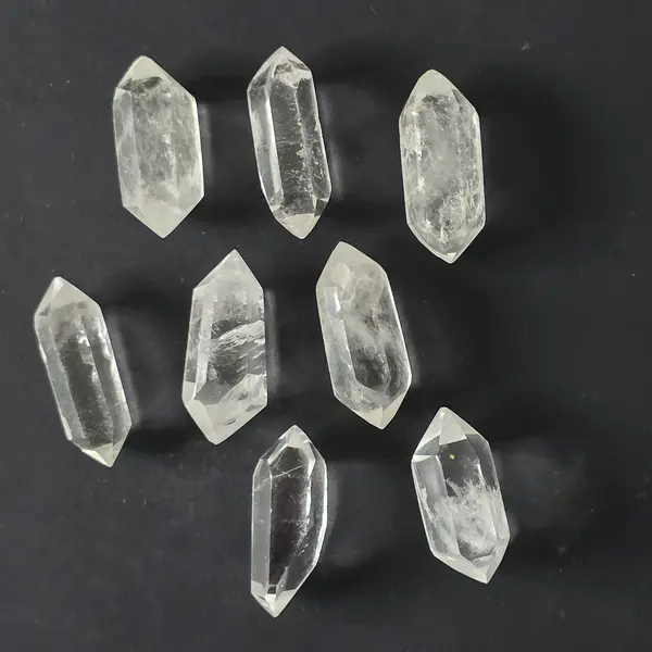 Dublu varf cristal de stanca/cuart incolor model mini