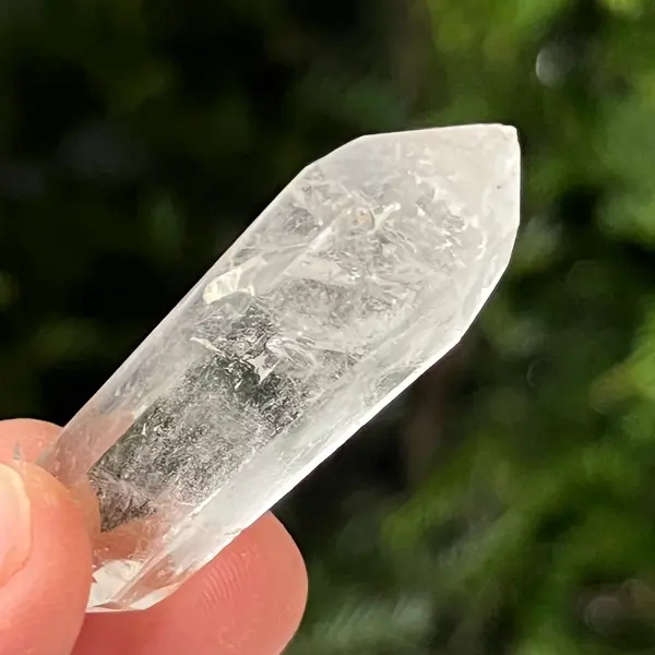 Dublu varf cristal de stanca/cuart incolor model mini17