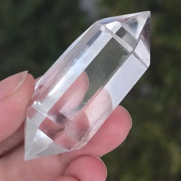 Dublu varf cristal de stanca/cuart incolor model mini2