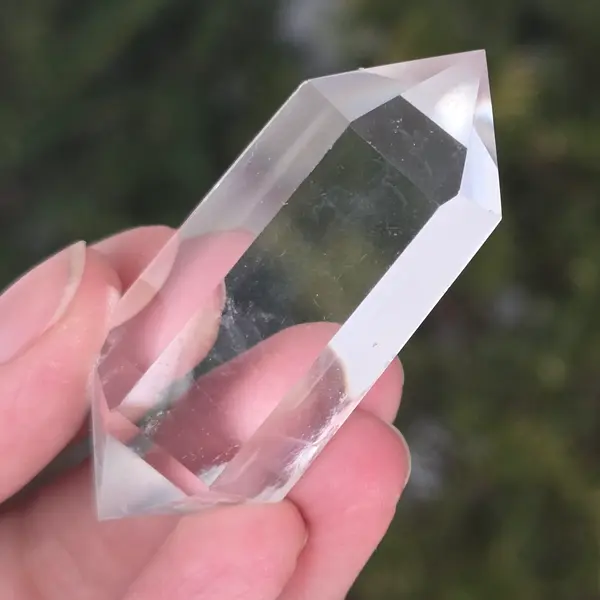Dublu varf cristal de stanca/cuart incolor model mini4